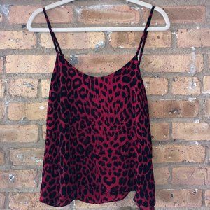 Red Leopard top